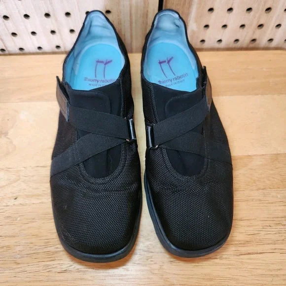 Thierry Rabotin Women's Slip On Shoes Walking Hook Loop Size 39. 5 Black 9.5 US - Picture 1 of 6